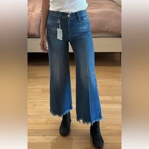 Frame Wide Leg Frayed Raw Hem Dominion Jeans Size 32